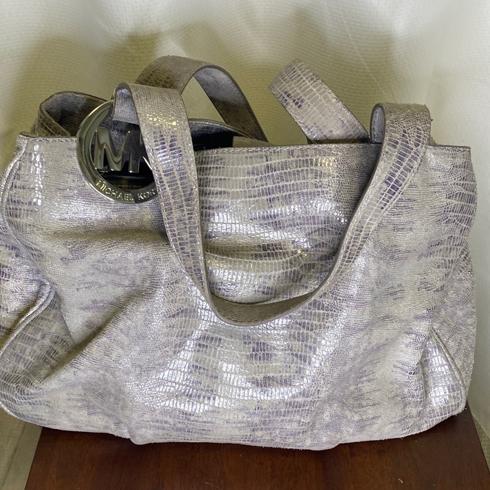 Michael Kors grey Snake Skin bag